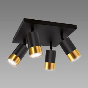 Obrazek Lampa PUZON SPT GU10 4D BLACK/GOLD 04129 LS4