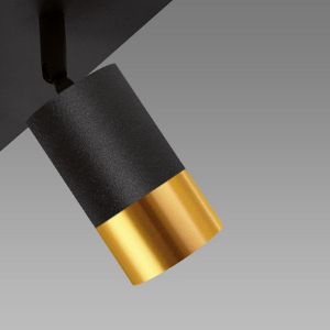 Obrazek Lampa PUZON SPT GU10 4D BLACK/GOLD 04129 LS4