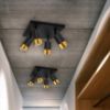 Obrazek Lampa PUZON SPT GU10 4D BLACK/GOLD 04129 LS4
