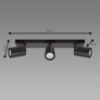 Obrazek Lampa TENOR GU10 3L BLACK 04073 IP44 LS3 