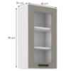 Obrazek Szafka kuchenna Luna claygrey/biały 40GS-90 1F