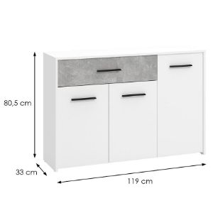 Obrazek Komoda Varadero beton/biały 3K1F 11011617