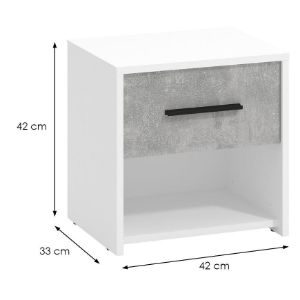 Obrazek Szafka nocna Varadero beton/biały 2NO1F 11011619