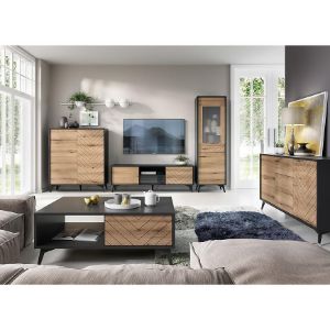 Obrazek Komoda Diamond K154 dąb evoke/czarny