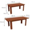 Obrazek Stół rozkładany duży 160/200x90cm dąb stuletni 