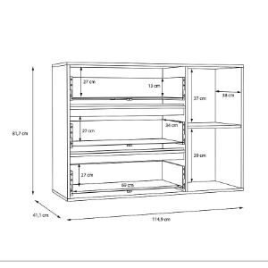 Obrazek Komoda Whiteheaven LNBK222B-M216 