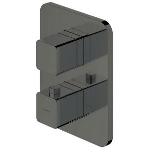 Obrazek Bateria termostatyczna podtynkowa wannowa Parma grafit PM7436GR