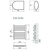 Obrazek Grzejnik łazienkowy Łezka 3D Ł3D 9/40 czarny 500x440 mm 