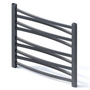 Obrazek Grzejnik łazienkowy Łezka 3D Ł3D 9/40 czarny 500x440 mm 