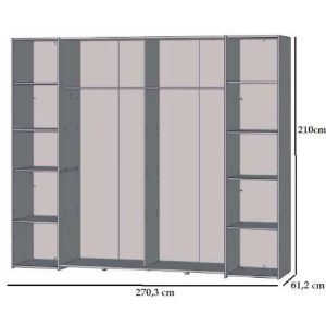 Obrazek Szafa Narago 3 270 NRGS82511-C752 Dąb Artisan/Beton