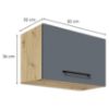 Obrazek Szafka kuchenna Infinity 35G GREY