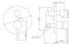 Obrazek Bateria natryskowa podtynkowa Dafni czarna BP-88-4O2 2F