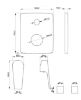 Obrazek Bateria natryskowa podtynkowa Dokos BP-19-GK2 2F grafit/chrom