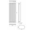Obrazek Grzejnik łazienkowy Lazur LA160/54 D5 1600x540 mm biały