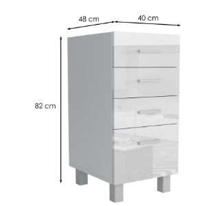 Obrazek Szafka kuchenna Lucjan 40D 4S LUX biały