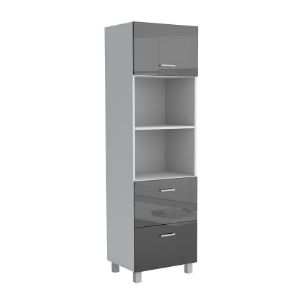 Szafka kuchenna Lucjan 60KPM 1F2S 2100 LUX czarny