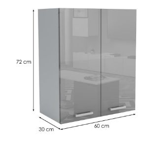 Obrazek Szafka kuchenna 60G 2F V72 LUX szary