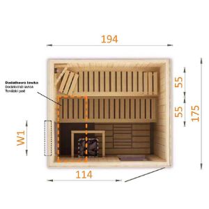 Obrazek Sauna PERHE 2018 V + witryna