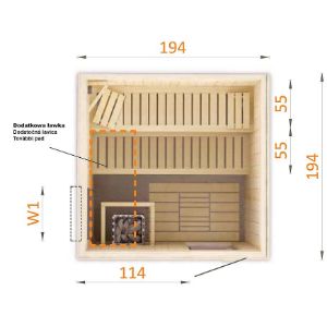 Obrazek Sauna PERHE 2020 V + witryna