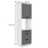 Obrazek  Szafka kuchenna Luna dustgrey/biały 60DPS-210 3S 1F 