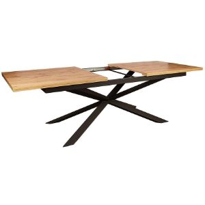 Obrazek Stół St-33 140x80+2x40 dąb wotan/czarny