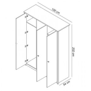 Obrazek Szafa Finezja F3 150 cm
