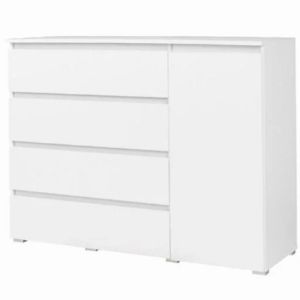 Komoda Cosmo C05 4 szuflady 1 drzwi biała