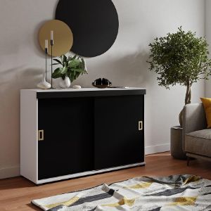 Obrazek Komoda Retro 120 Biały/Czarny + Craft Uchwyty