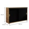 Obrazek Komoda Retro 120 Craft/Czarny + Craft Uchwyty