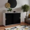 Obrazek Komoda Retro 140 Biały/Czarny + Craft Uchwyty