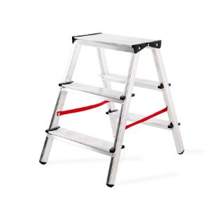 Obrazek Drabina aluminowa dwustronna 3 stopniowa 150 kg 