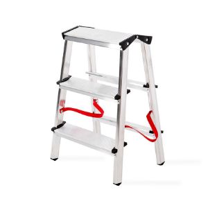 Obrazek Drabina aluminowa dwustronna 3 stopniowa 150 kg 