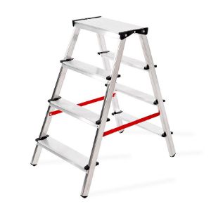 Obrazek Drabina aluminowa dwustronna 4 stopniowa 150 kg 