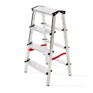 Obrazek Drabina aluminowa dwustronna 4 stopniowa 150 kg 