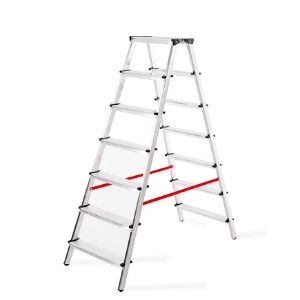 Obrazek Drabina aluminowa dwustronna 7 stopniowa 150 kg 