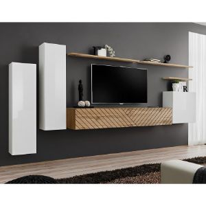 Meblościanka Switch I Line Biały/Wotan