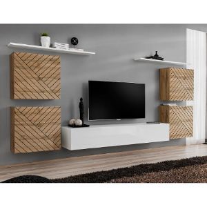 Meblościanka Switch IV Line Wotan/Biały