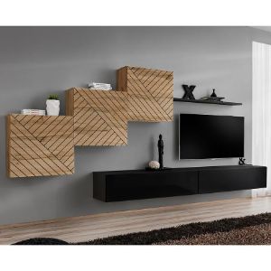 Obrazek Meblościanka Switch X Line Wotan/Czarny