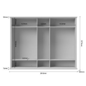 Obrazek Szafa 5d Tara p5/ta white/pacific walnut