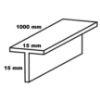 Obrazek Profil T aluminiowy czarny 15x15x1000