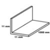Obrazek Kątownik samoprzylepny PVC biały mat 11x11x1000 
