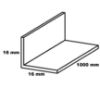 Obrazek Kątownik samoprzylepny PVC biały mat 16x16x1000 