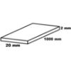 Obrazek Płaskownik aluminiowy srebrny 20x1000