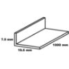 Obrazek Kątownik samoprzylepny PVC biały mat 19.5x7.5x1000 