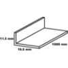 Obrazek Kątownik samoprzylepny PVC czarny mat 19.5x11.5x1000 