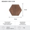 Obrazek Panel Dekoracyjny Hexagon Mahoń 