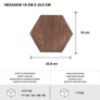 Obrazek Panel dekoracyjny Hexagon mahoń 18 cm 