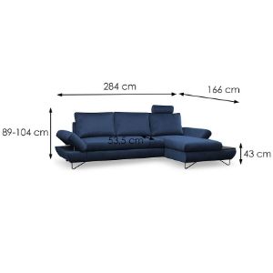 Obrazek Narożnik z funkcją spania Loft Kronos 9 prawostronny