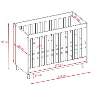 Obrazek Łóżeczko Dziecięce Kubi biały 60x120 