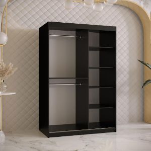 Obrazek Szafa Platinum Pole 120 czarny marmur/biały 